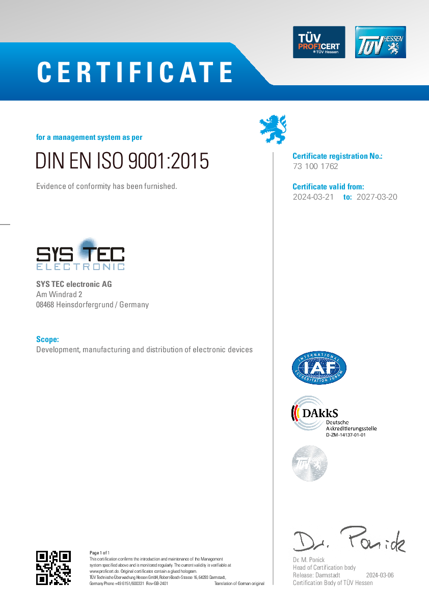 ISO 9001 Certificate English herunterladen