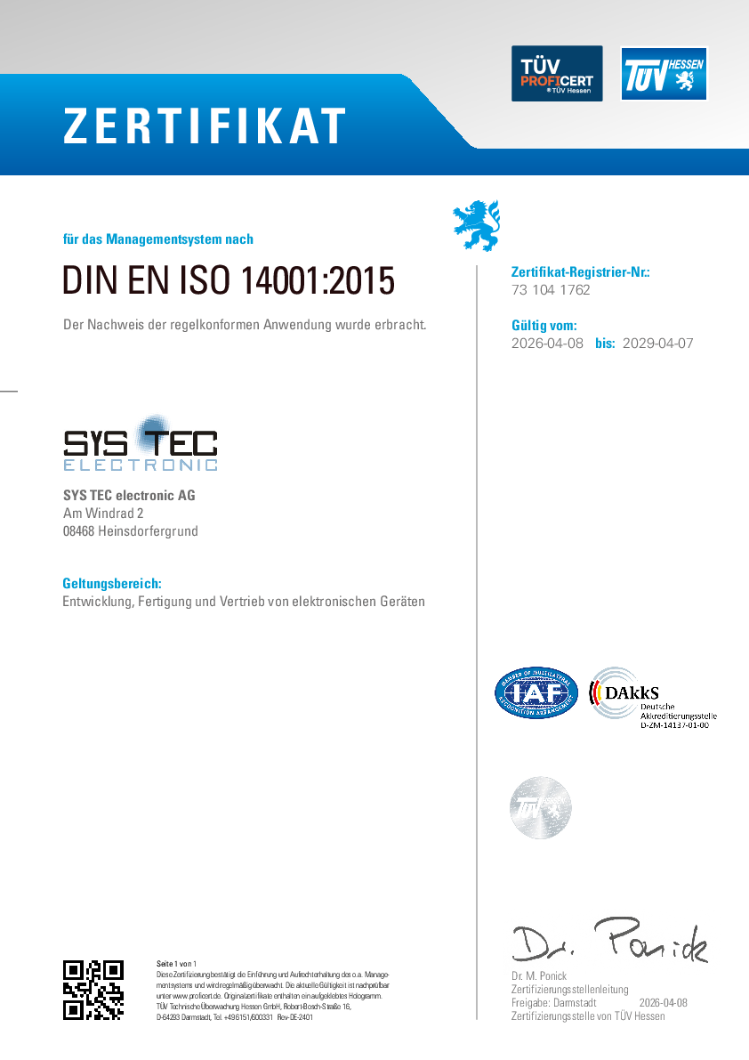 ISO 14001 Zertifikat Deutsch herunterladen