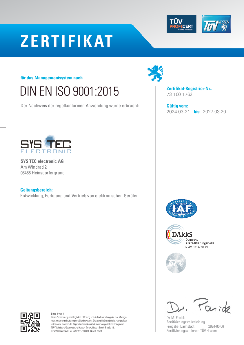 ISO 9001 Zertifikat Deutsch herunterladen